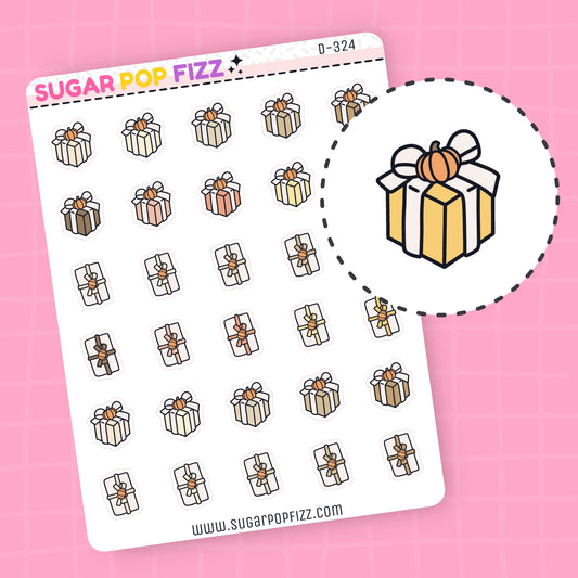 Fall Gift/Presents Doodle Stickers - D324