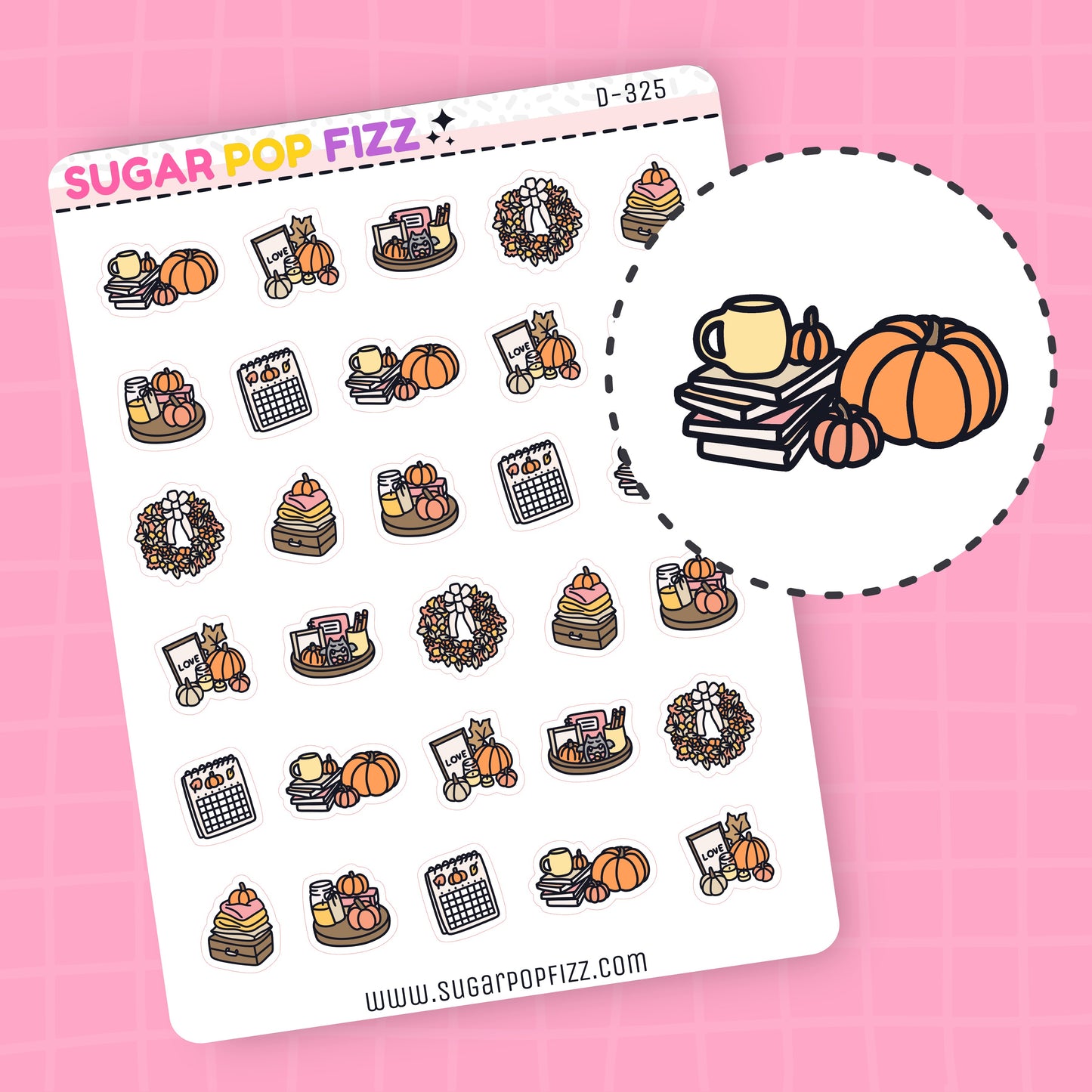 Fall Home Sampler Doodle Stickers - D325