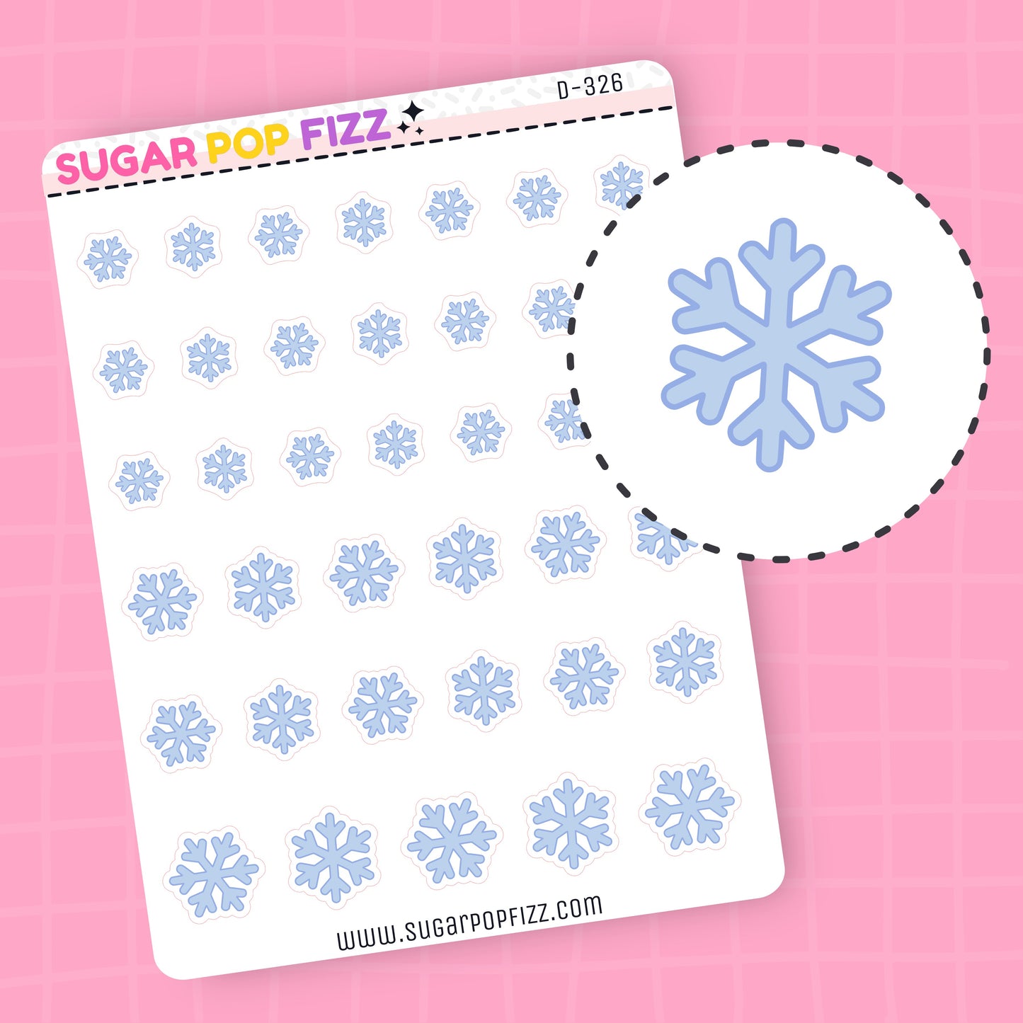 Snowflakes Doodle Stickers - D326