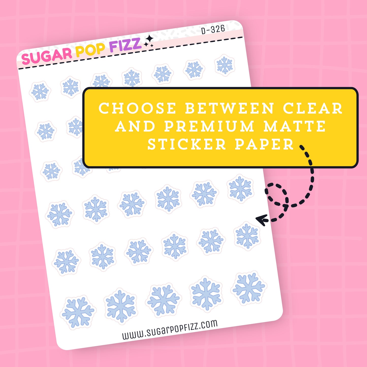 Snowflakes Doodle Stickers - D326