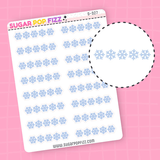 Snowflake Dividers Doodle Stickers (2 sizes) - D327