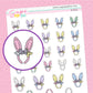 Bunny Ears Doodle Stickers - D415