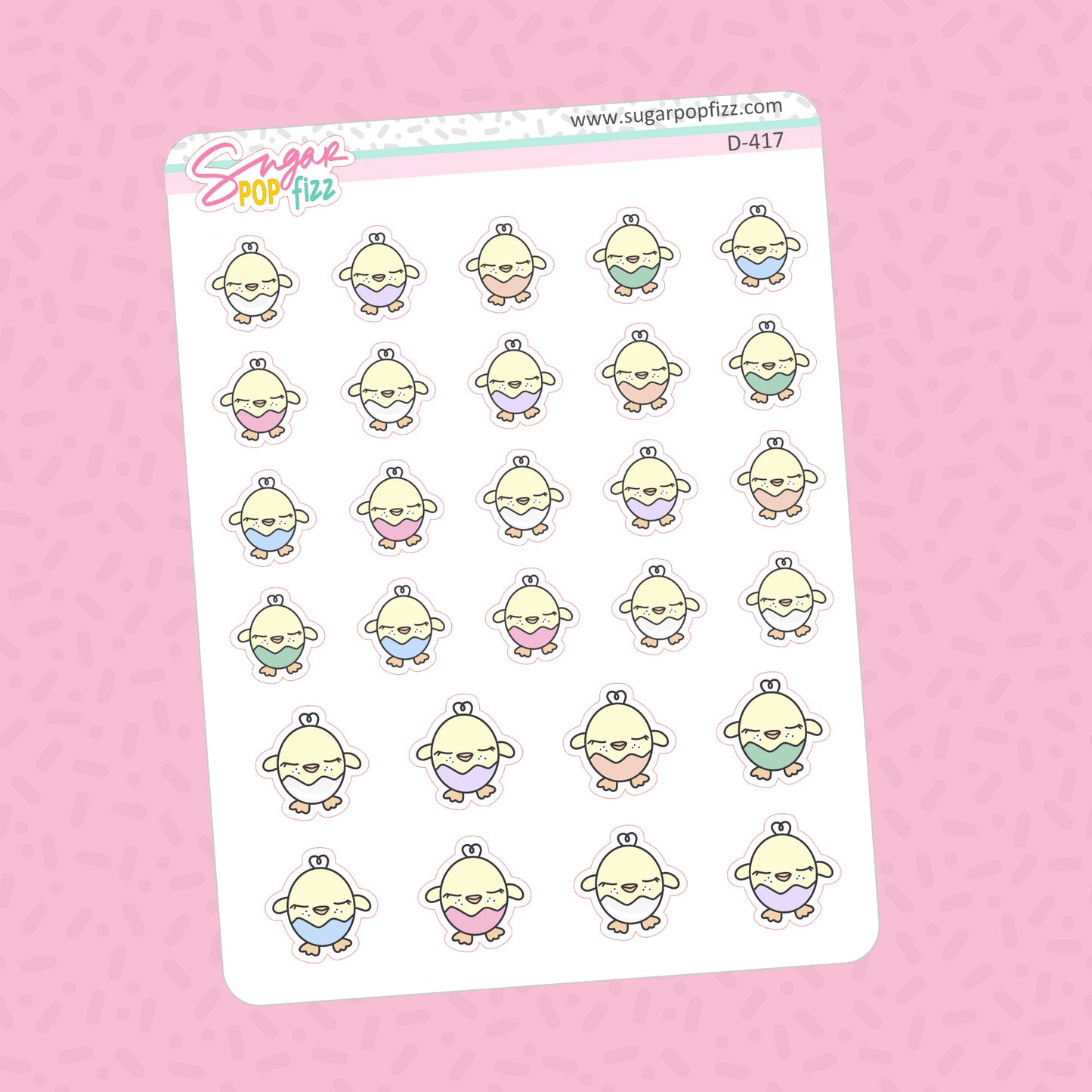 Chick Doodle Stickers - D417 - RETIRING 12/6