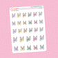 Bunny Ears Doodle Stickers - D418