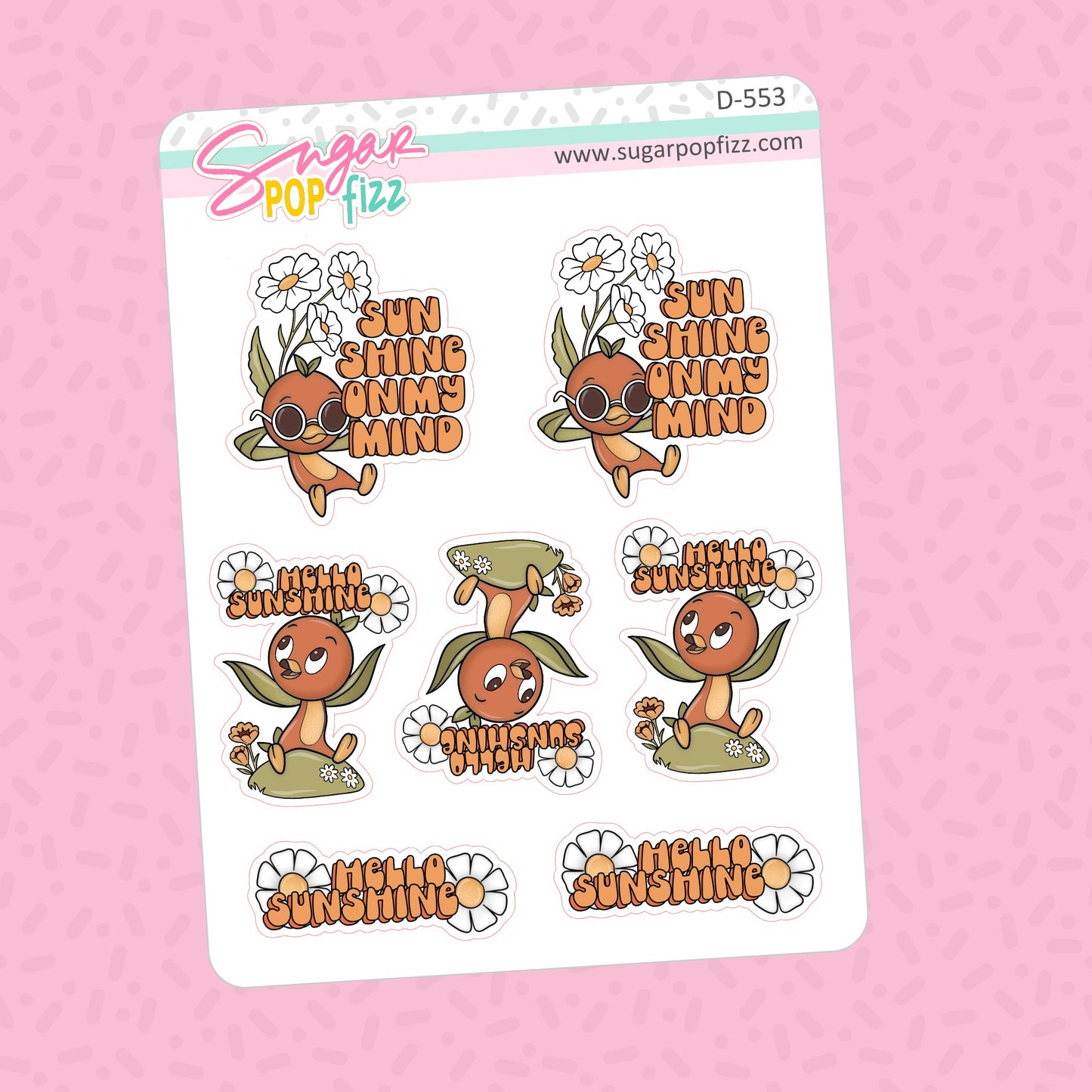 Hello Sunshine Doodle Stickers - D553