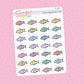Fish Doodle Stickers - D563