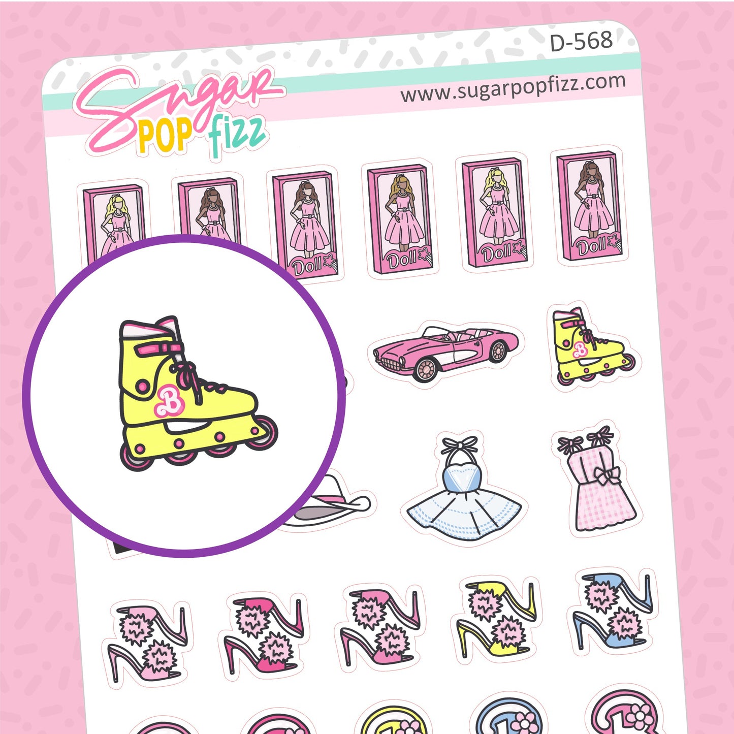 Doll Movie Sampler Doodle Stickers - D568