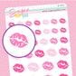 Lipstick Kiss Doodle Stickers - D571