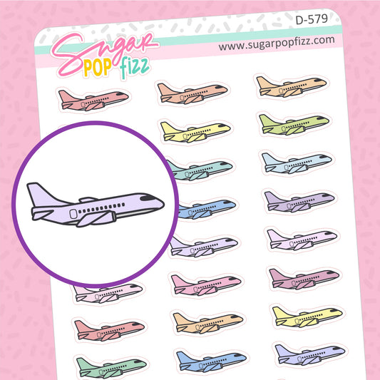Plane Doodle Stickers - D579