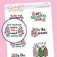 Christmas Tree Cake Quotes Doodle Stickers - D593