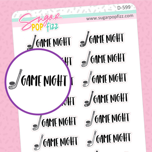 Hockey Game Night Doodle Stickers - D599