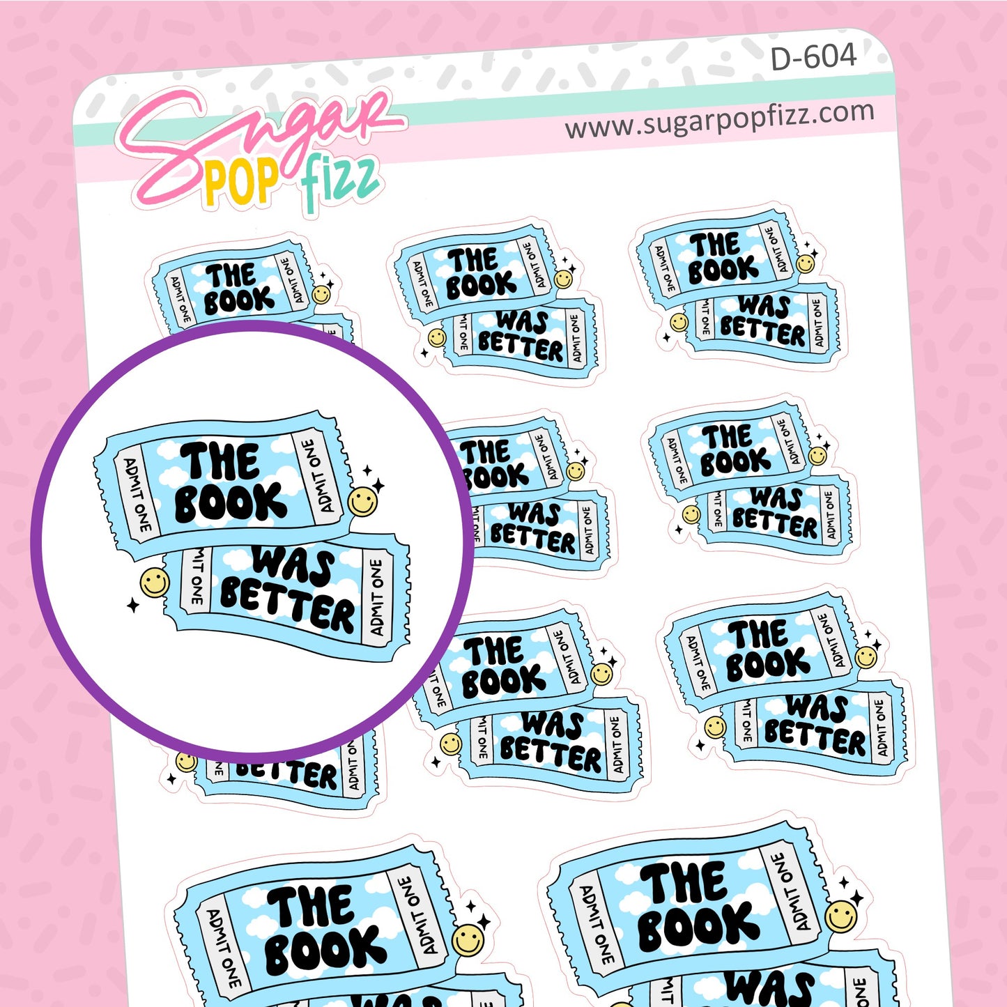 The Book Was Better Doodle Stickers - D604