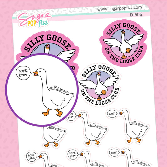 Silly Goose Doodle Stickers - D606
