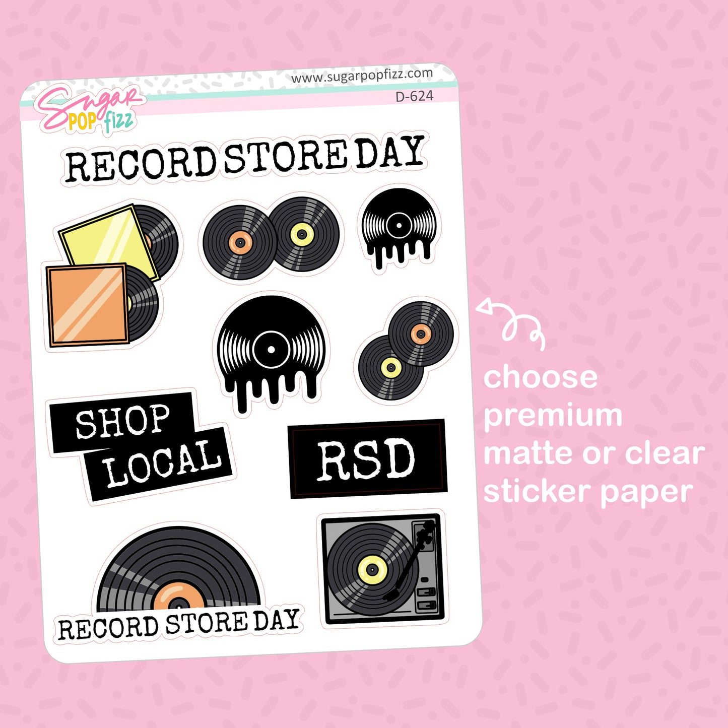 Record Store Day Doodle Stickers - D624