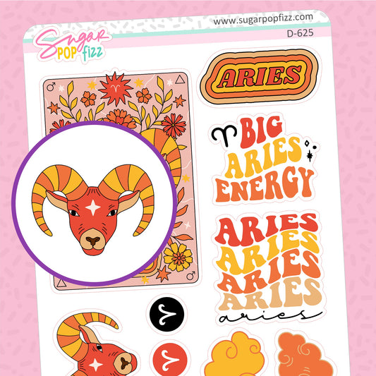Aries Doodle Stickers - D625