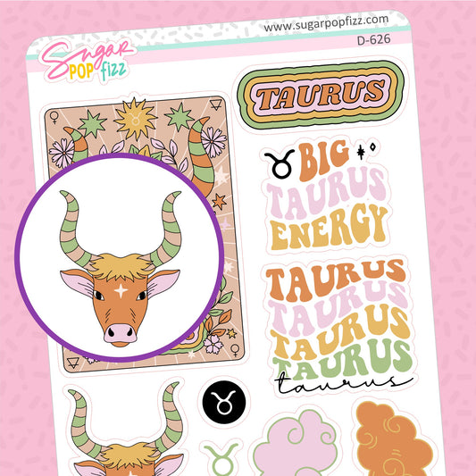 Taurus Doodle Stickers - D626