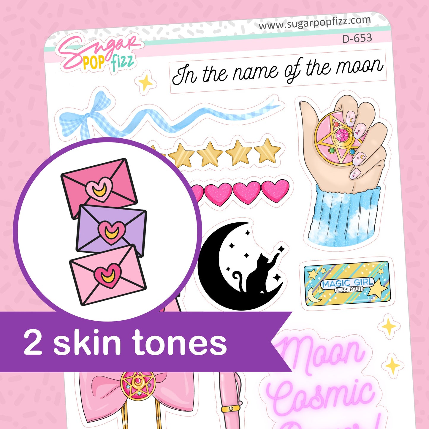 Moonie Magic 2 Doodle Stickers - D653