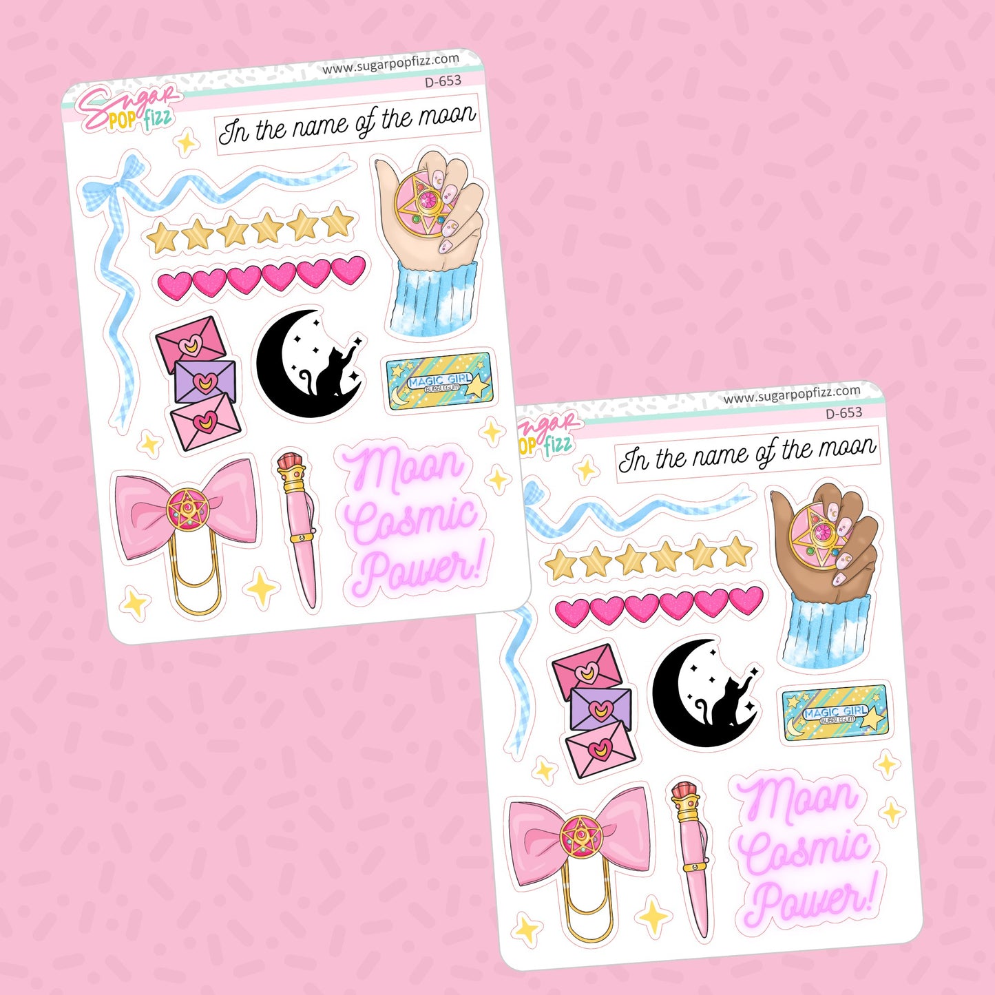 Moonie Magic 2 Doodle Stickers - D653