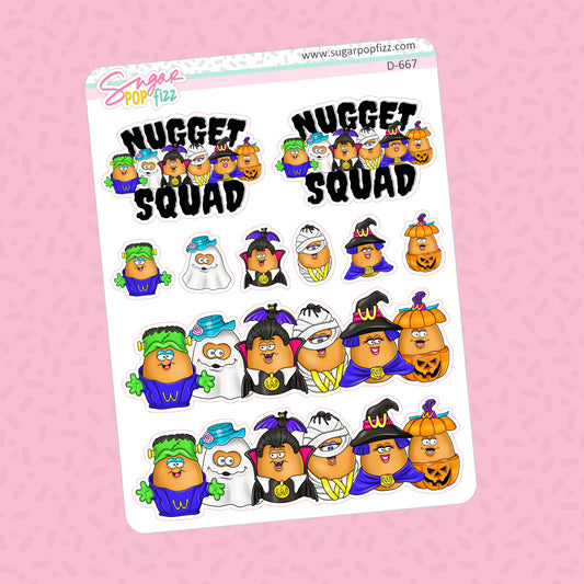 Halloween Nugget Squad Doodle Stickers - D667