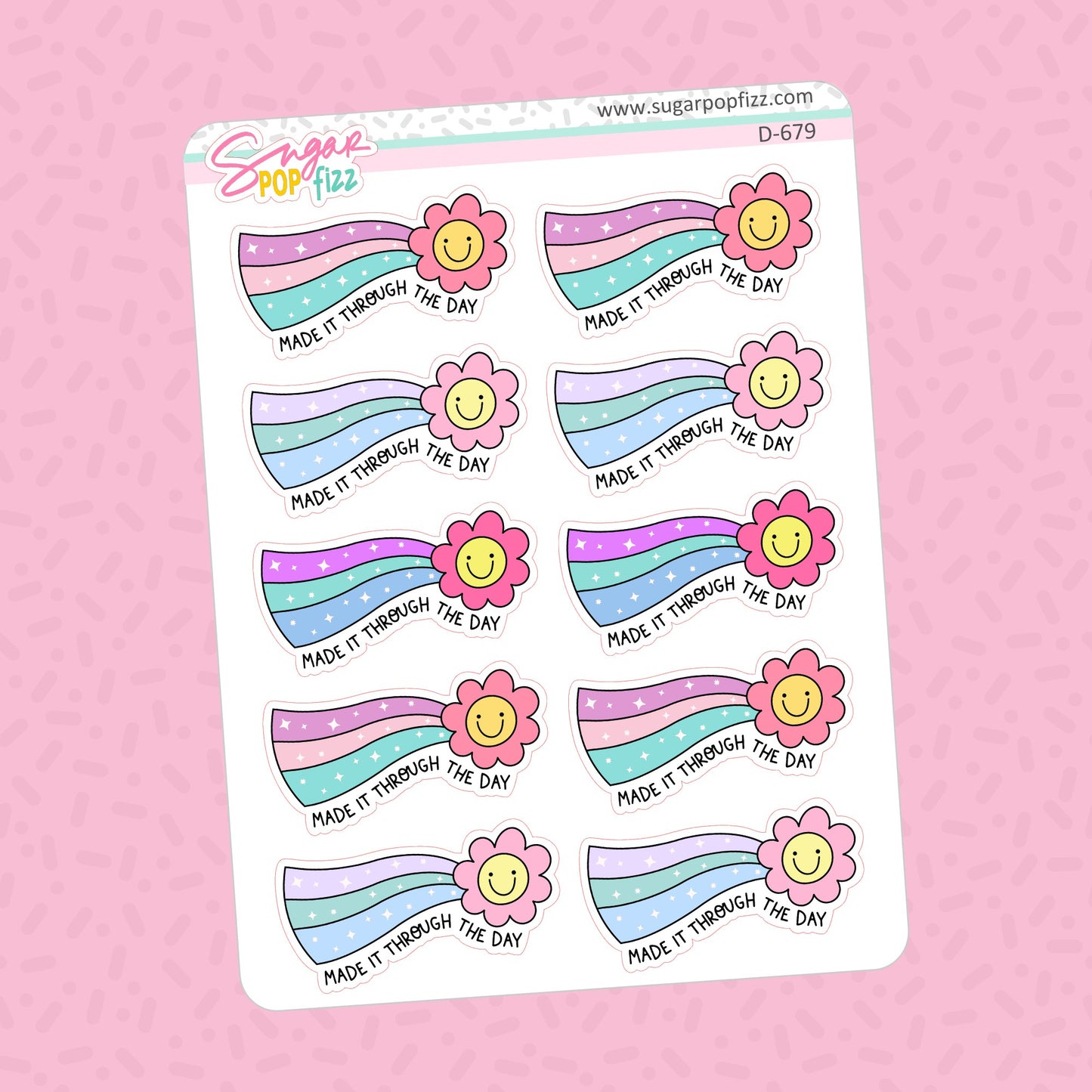 Made it Through The Day Doodle Stickers - D679