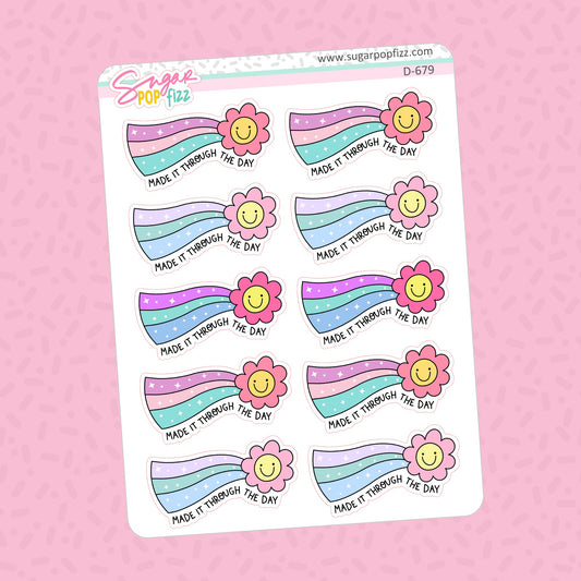 Made it Through The Day Doodle Stickers - D679