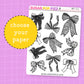 Black Bows Deco Stickers - DBT111
