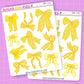 Yellow Bows Deco Stickers - DBT115