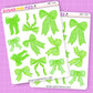Green Bows Deco Stickers - DBT116