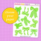 Green Bows Deco Stickers - DBT116