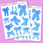 Blue Bows Deco Stickers - DBT118