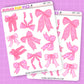Pink Bows Deco Stickers - DBT120