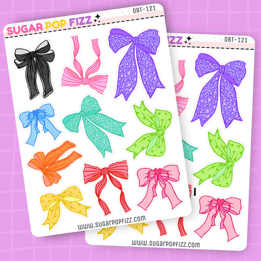 Assorted Bows Deco Stickers - DBT121
