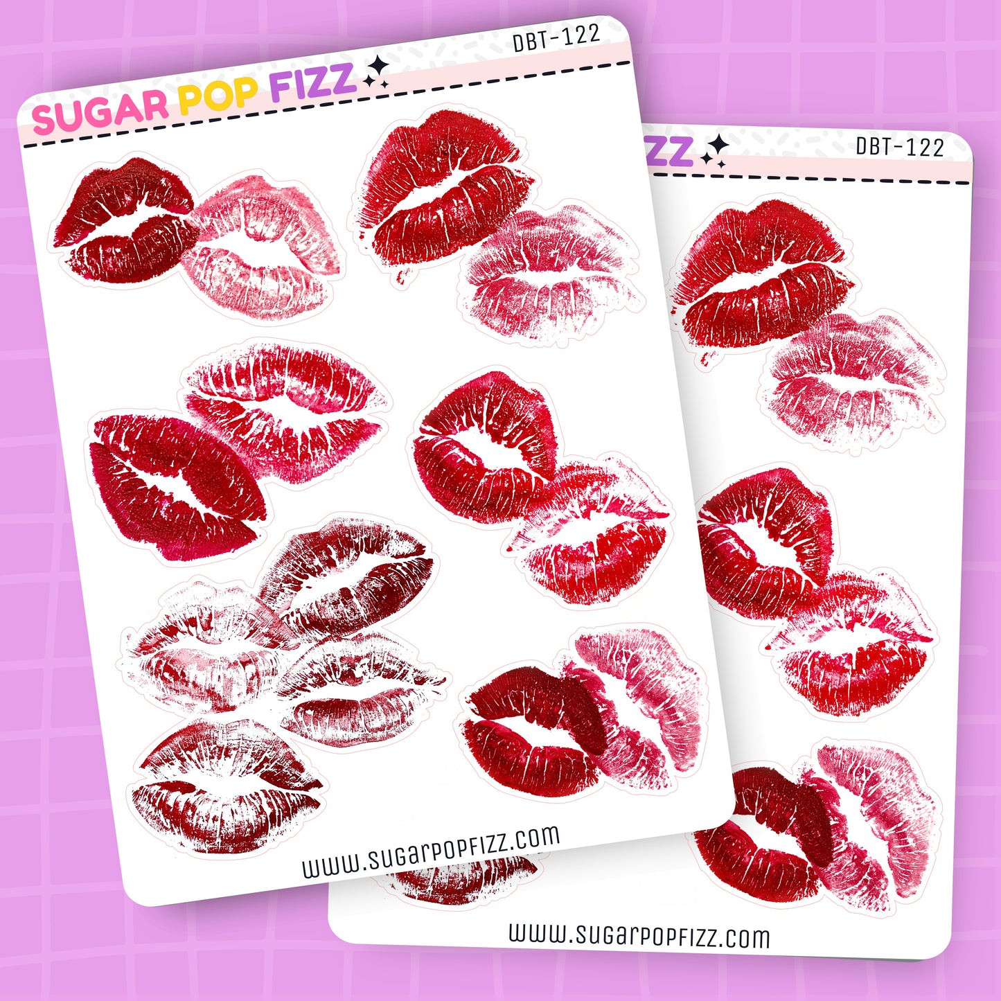 Lips/Kisses Deco Stickers - DBT122