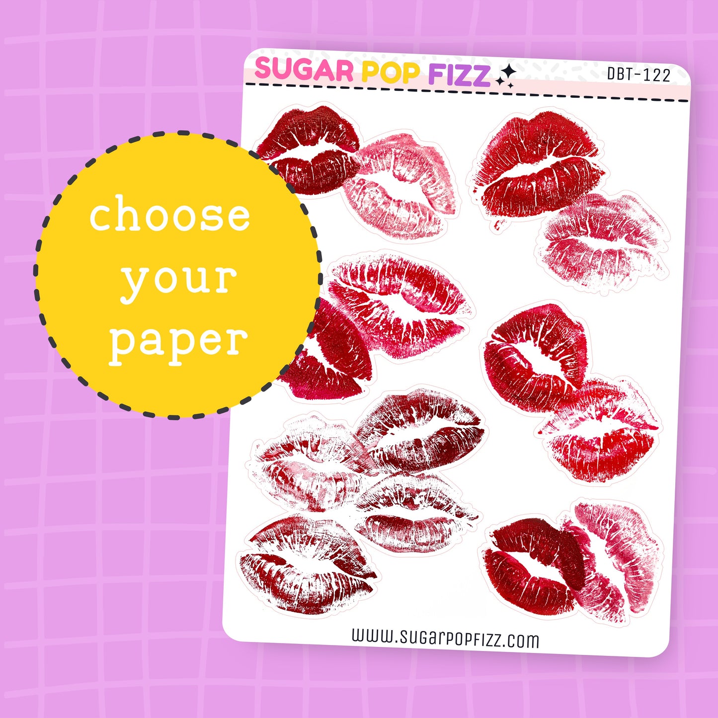 Lips/Kisses Deco Stickers - DBT122