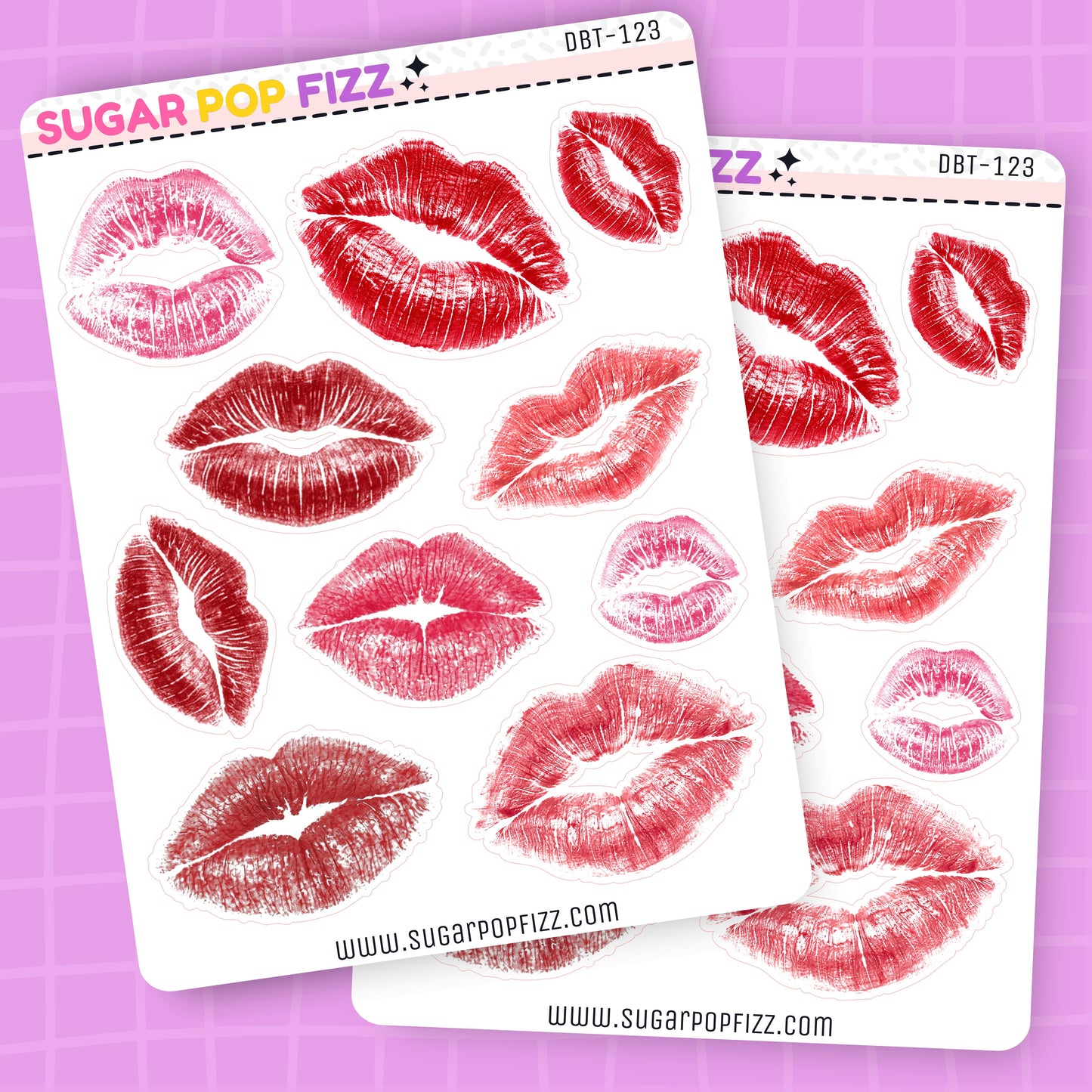 Lips/Kisses Deco Stickers - DBT123