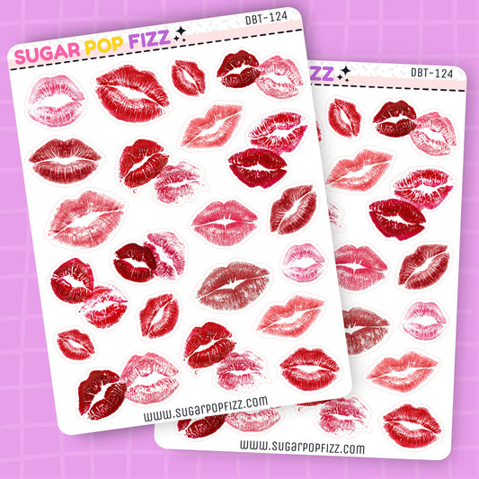 Assorted Lips/Kisses Deco Stickers - DBT124