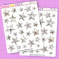 Assorted Silver Stars Deco Stickers - DBT126