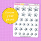 Puffy Silver Stars Deco Stickers - DBT128