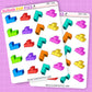 Tetris Blocks Deco Stickers - DBT130