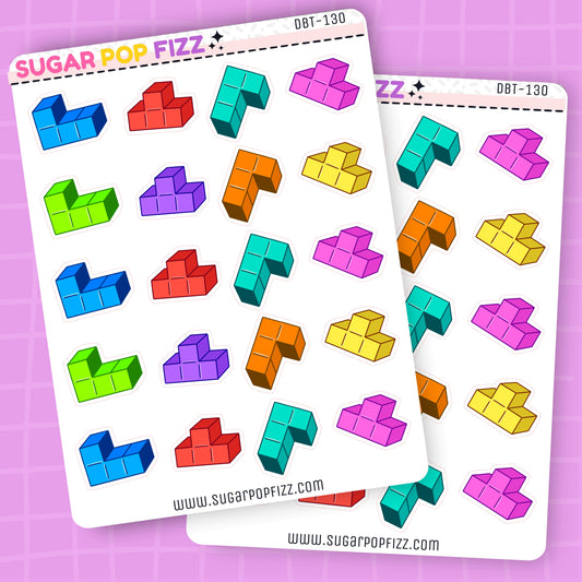 Tetris Blocks Deco Stickers - DBT130