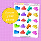 Tetris Blocks Deco Stickers - DBT130