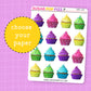 Cupcakes Deco Stickers - DBT137