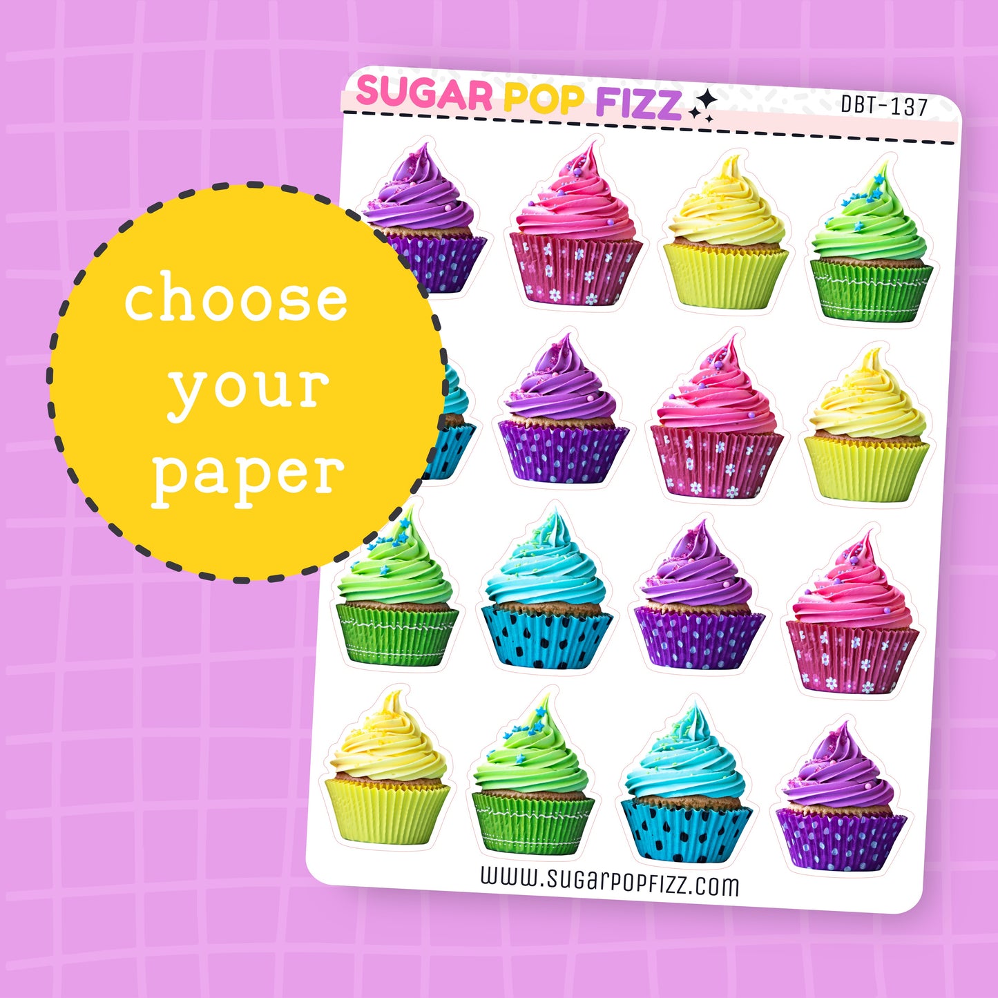 Cupcakes Deco Stickers - DBT137