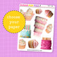 Birthday Cakes Deco Stickers - DBT138