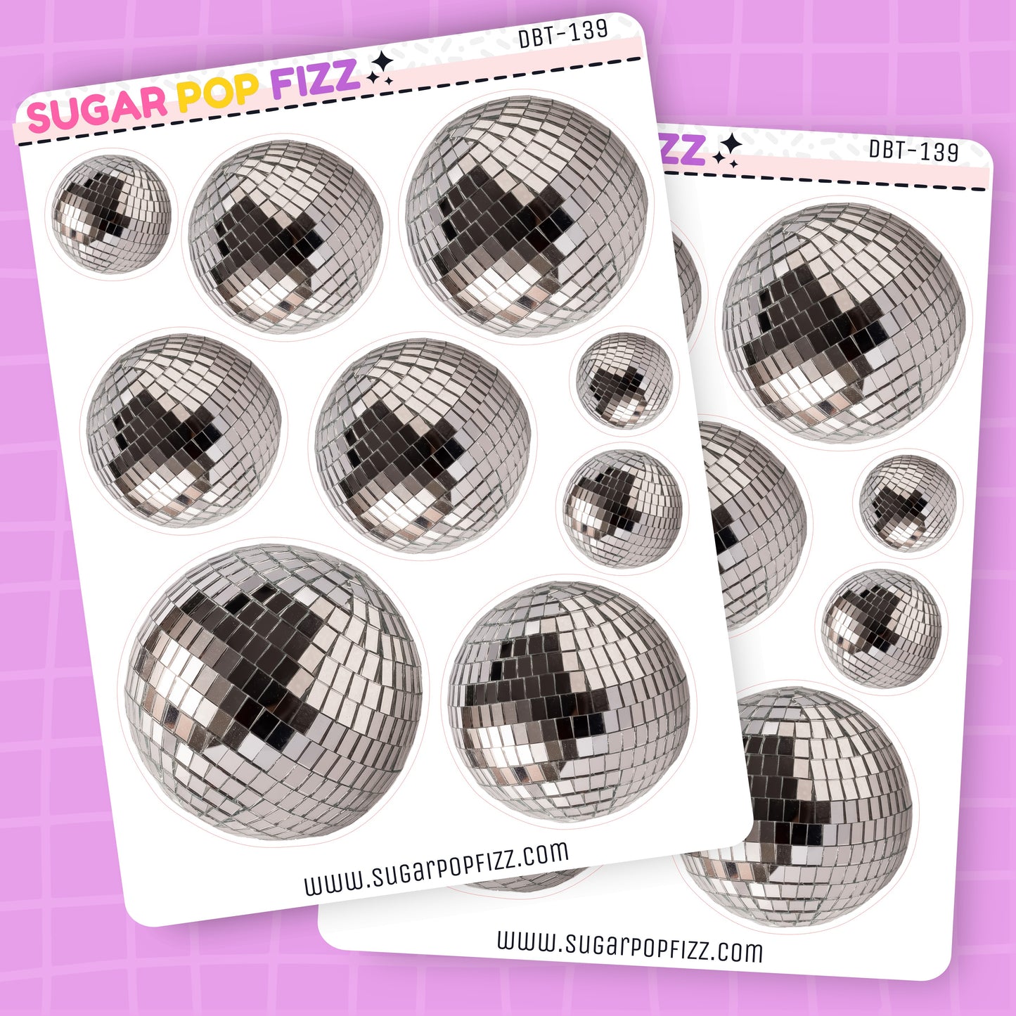 Disco Balls Deco Stickers - DBT139
