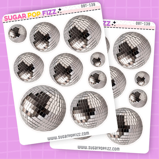 Disco Balls Deco Stickers - DBT139