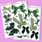 Green Bows Deco Stickers - DBT141