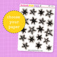 Grayed Out Alt Stars Deco Stickers - DBT142