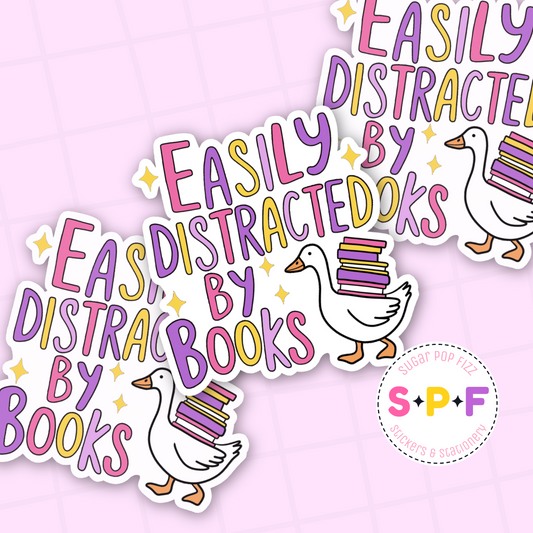 Easily Distracted Premium Matte Die Cut Sticker - DC133