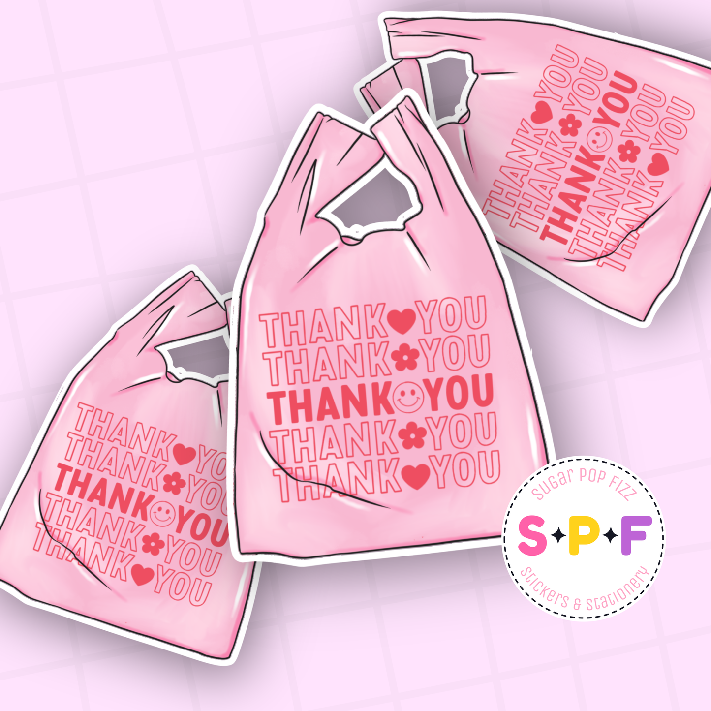 Thank You Bag Premium Matte Die Cut Sticker - DC164